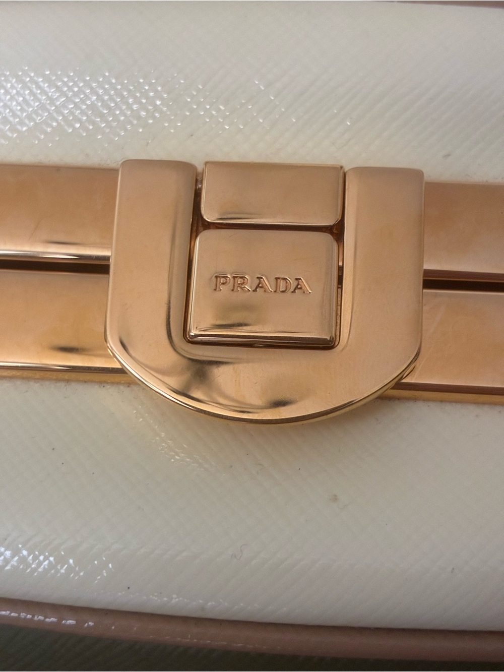 Prada Saffiano Vernice pyramid frame handbag - Picture 11 of 16
